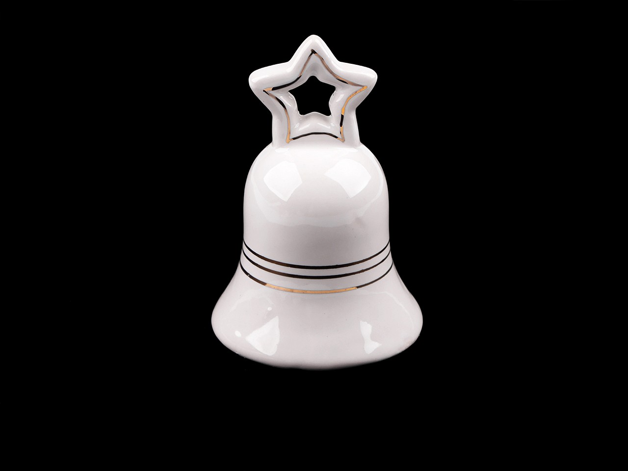 Vianočný porcelánový zvonček Ø57 mm
