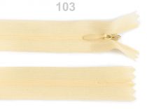 Textillux.sk - produkt Špirálový zips skrytý šírka 3 mm dĺžka 60 cm Dederon - 103 krémová najsvetl