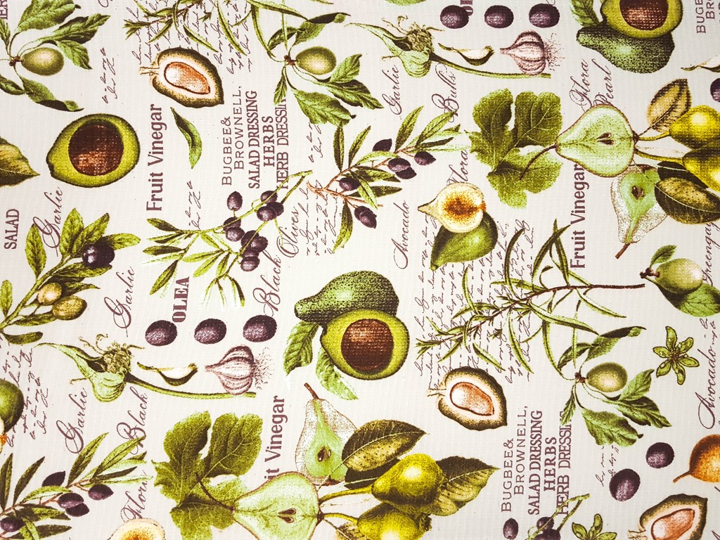 Bavlnené vaflové piké bylinky a olivy 50 cm