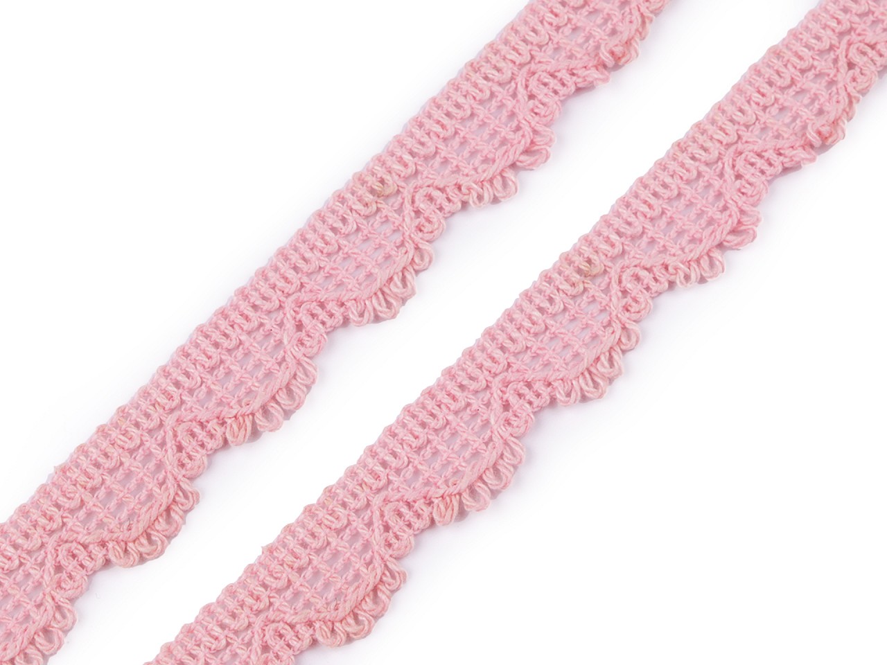Textillux.sk - produkt Bavlnená čipka paličkovaná šírka 15 mm - 8 ružová sv.