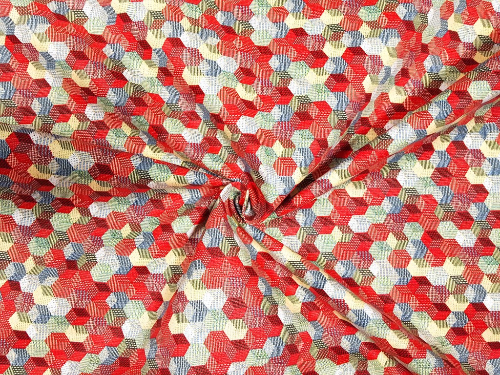 Textillux.sk - produkt Bavlnená látka geometria vo farbách 140 cm