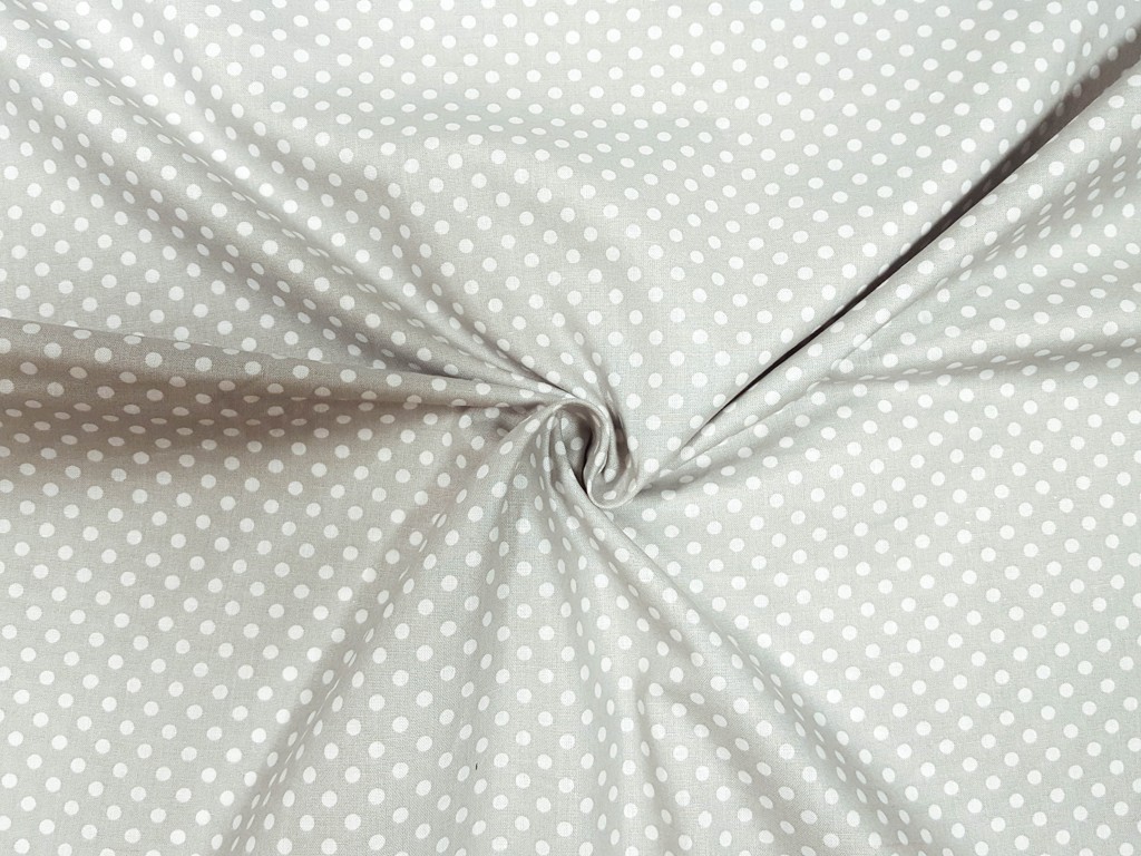 Textillux.sk - produkt Bavlnená látka medium bodka 4 mm šírka 140 cm - 2- 4mm bodka, šedá