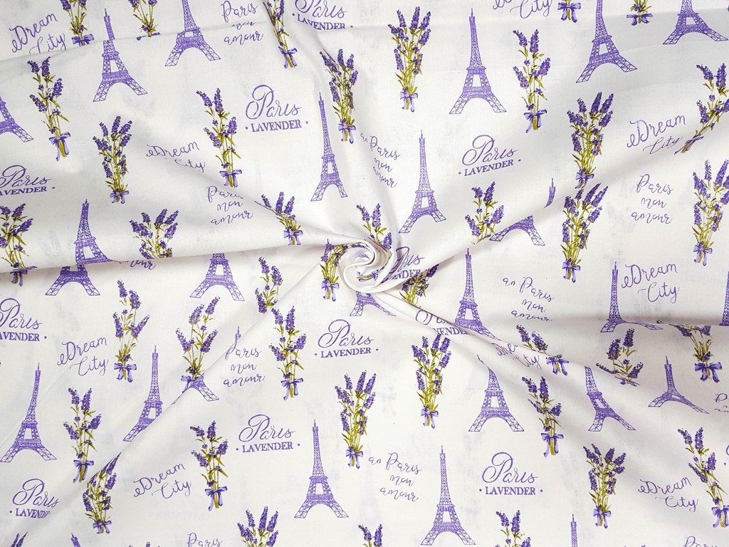 Bavlnená látka PARIS lavender 140 cm