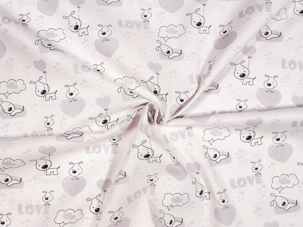 Textillux.sk - produkt Bavlnená látka psík s balónom 145 cm
