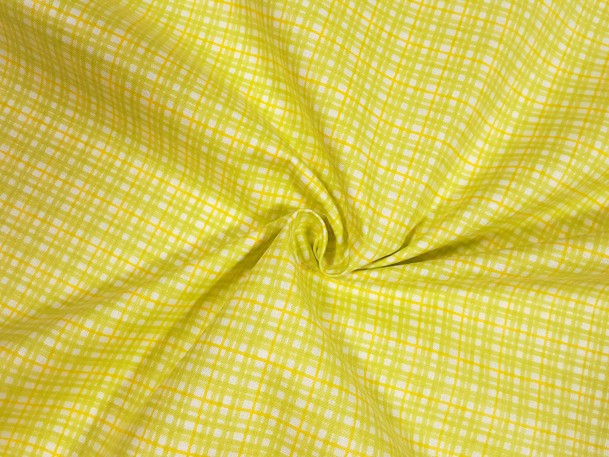 Textillux.sk - produkt Bavlnená látka zeleno-žlté káro 140 cm