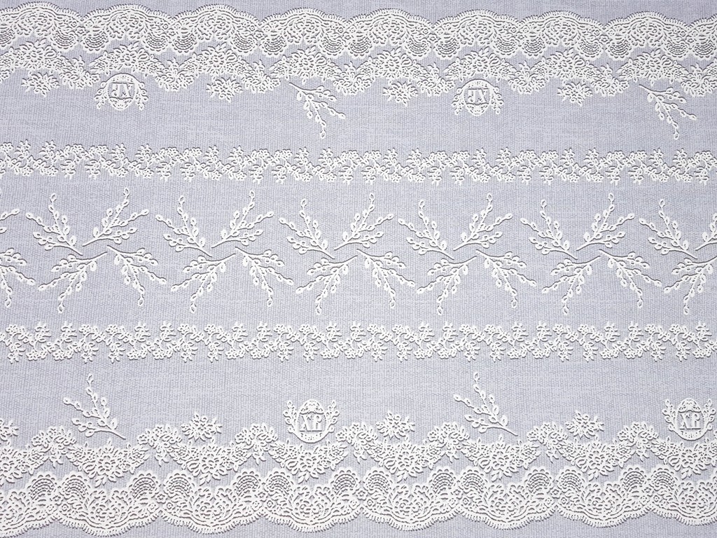Textillux.sk - produkt Bavlnená štóla čipka v pásoch 50cm