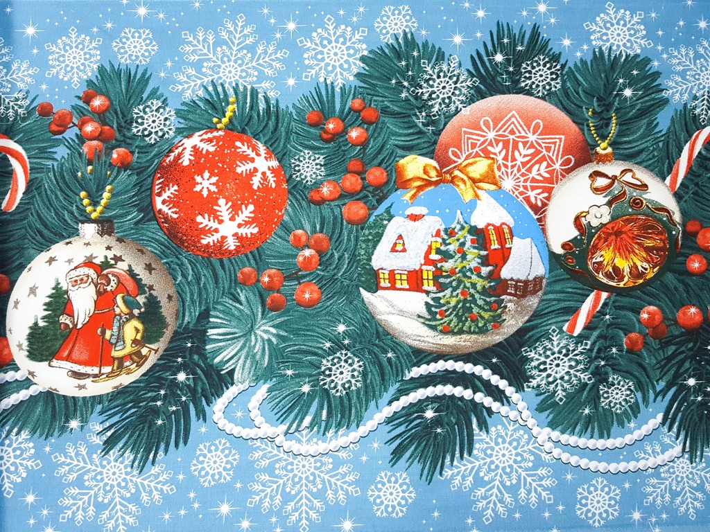 Textillux.sk - produkt Bavlnená štóla vianočná retiazka na na vetvičke 50cm - 1- štóla retiazka na vetvičke, modrá