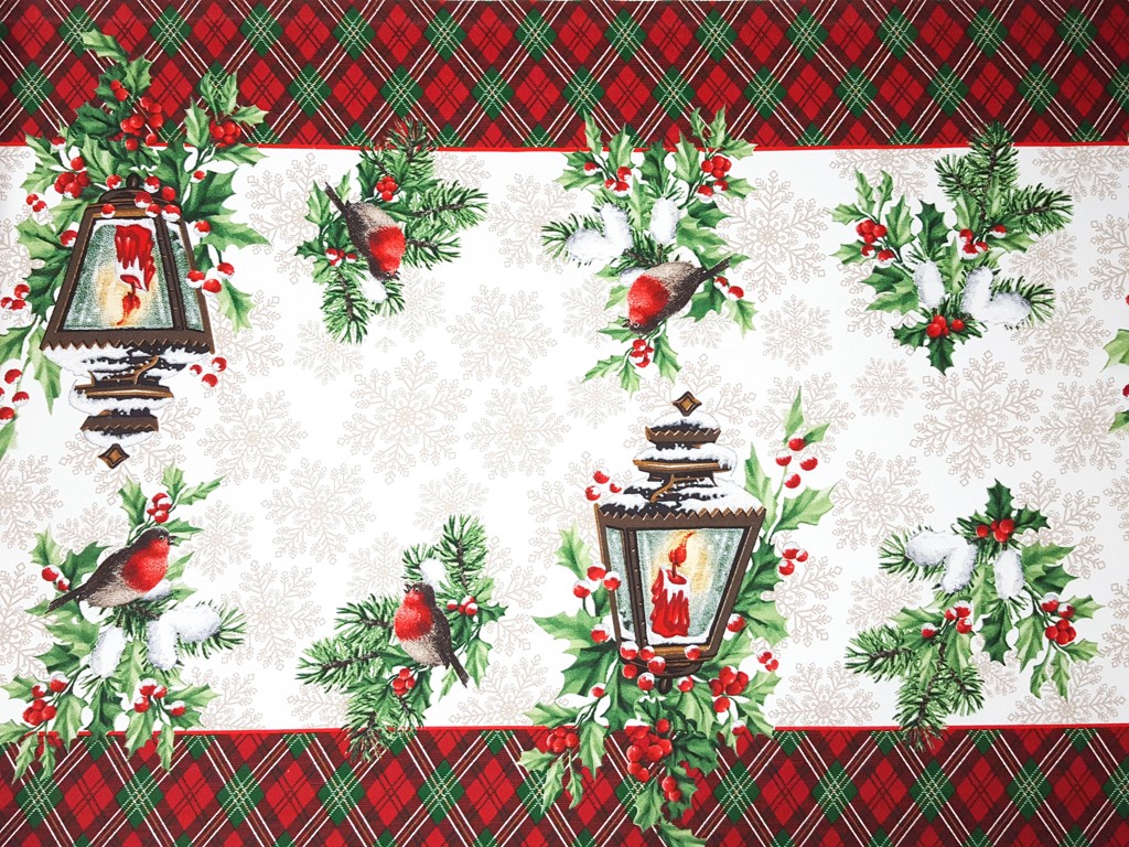 Textillux.sk - produkt Bavlnená štóla vianočná s lampášikom 50cm