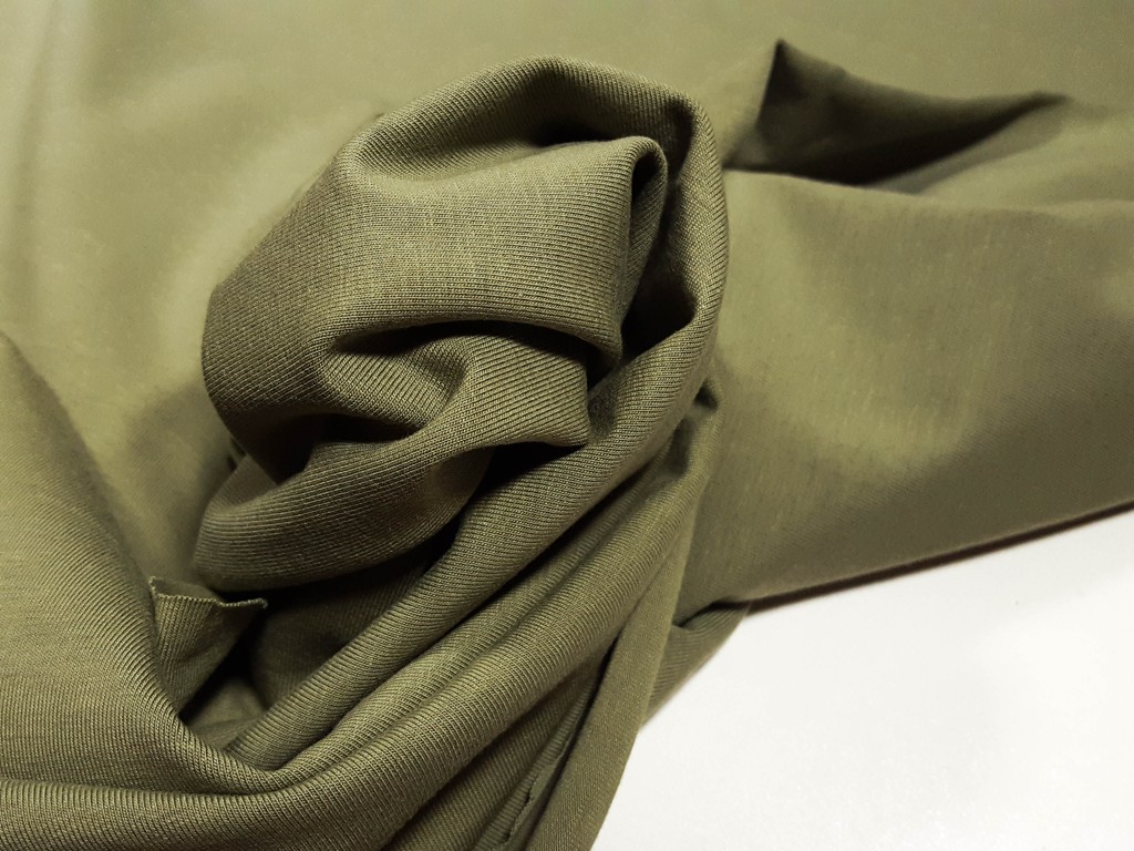 Textillux.sk - produkt Bavlnený úplet šírka 160 cm - 7- bavlnený úplet 160 cm, olivovo zelený