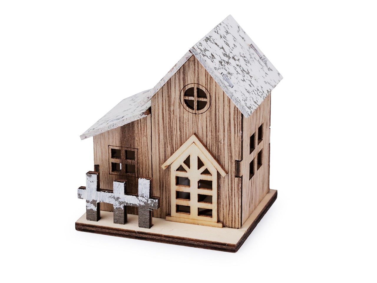 Textillux.sk - produkt Dekorácia drevený kostol, domček svietiaci