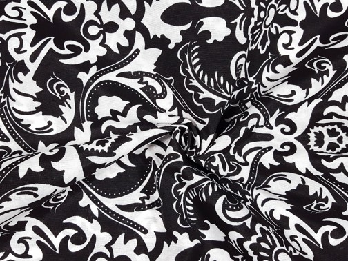 Textillux.sk - produkt Dekoračná látka honosný ornament black 140 cm