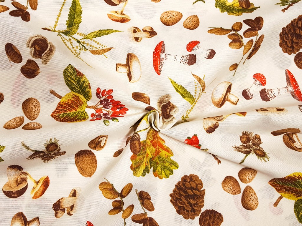 Textillux.sk - produkt Dekoračná látka lesné plody 140 cm - 1- lesné plody, maslová