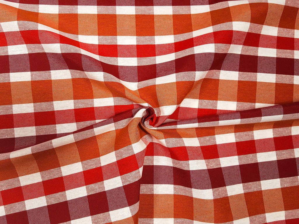 Textillux.sk - produkt Dekoračná látka letné káro 140 cm - 2- červené letné káro, maslová