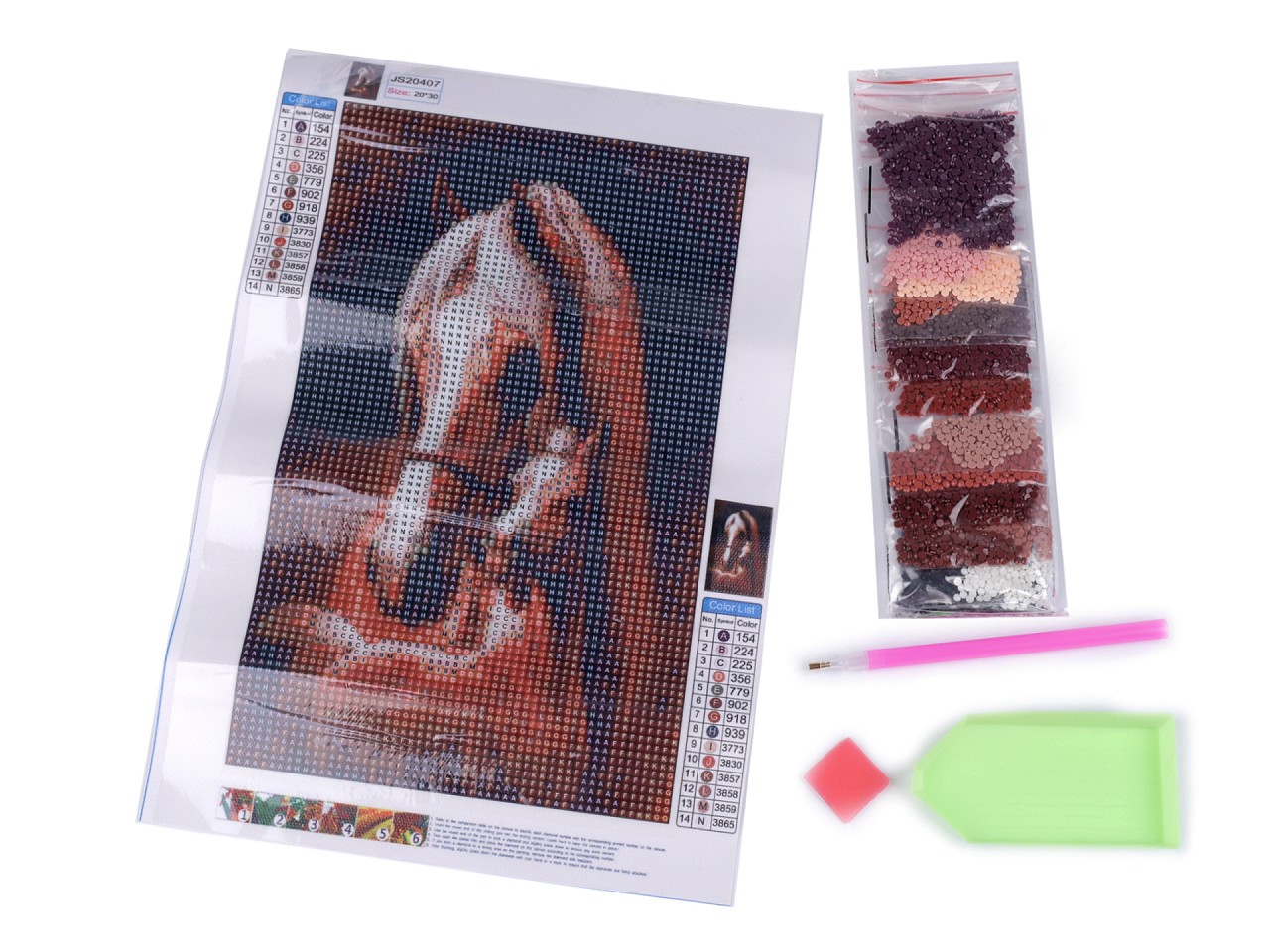 Textillux.sk - produkt Diamantové maľovanie 20x30 cm - 3 viď obrázok kôň
