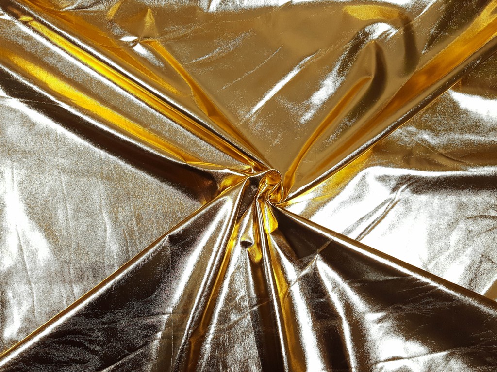 Textillux.sk - produkt Disco úplet lesklý 150 cm - 2- zlatá disco