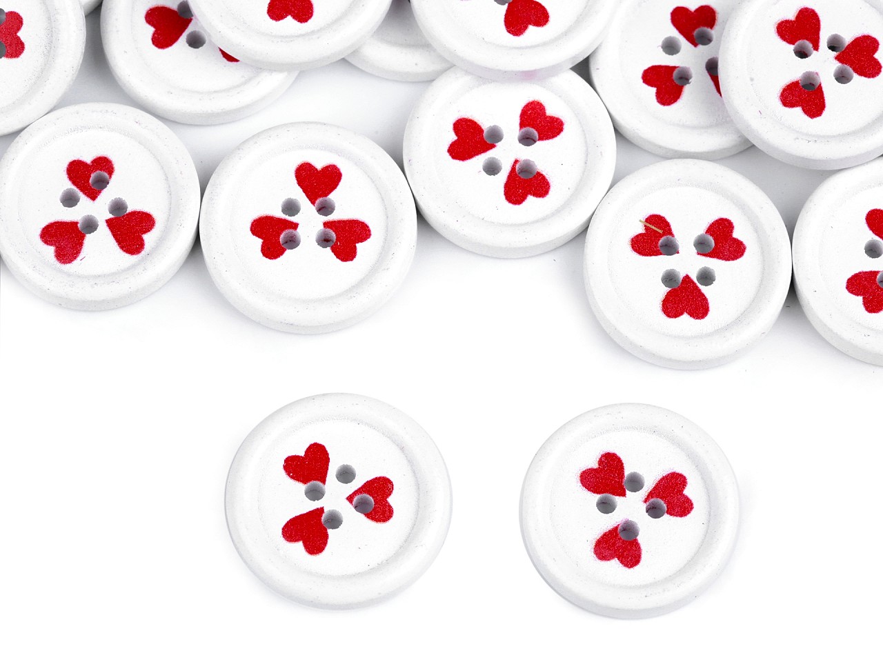 Textillux.sk - produkt Drevený dekoračný gombík srdce