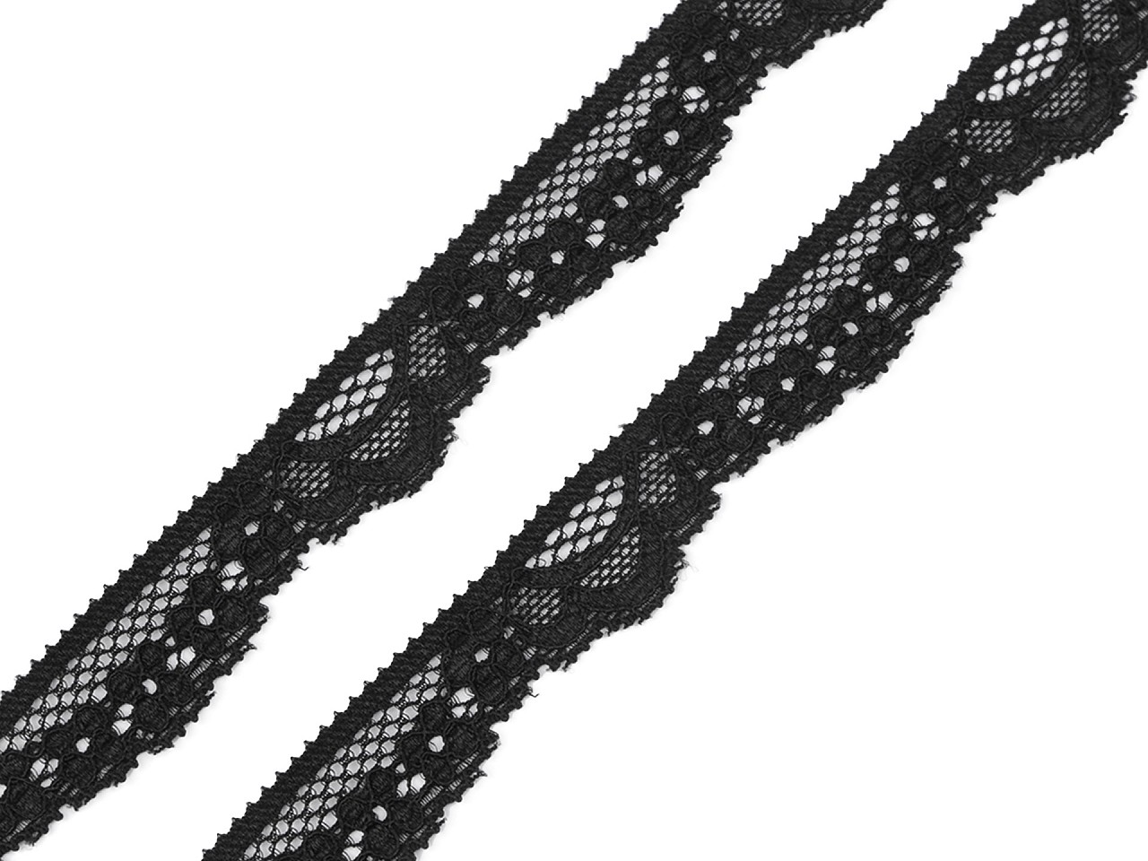 Textillux.sk - produkt Elastická čipka šírka 15 mm - 2 čierna