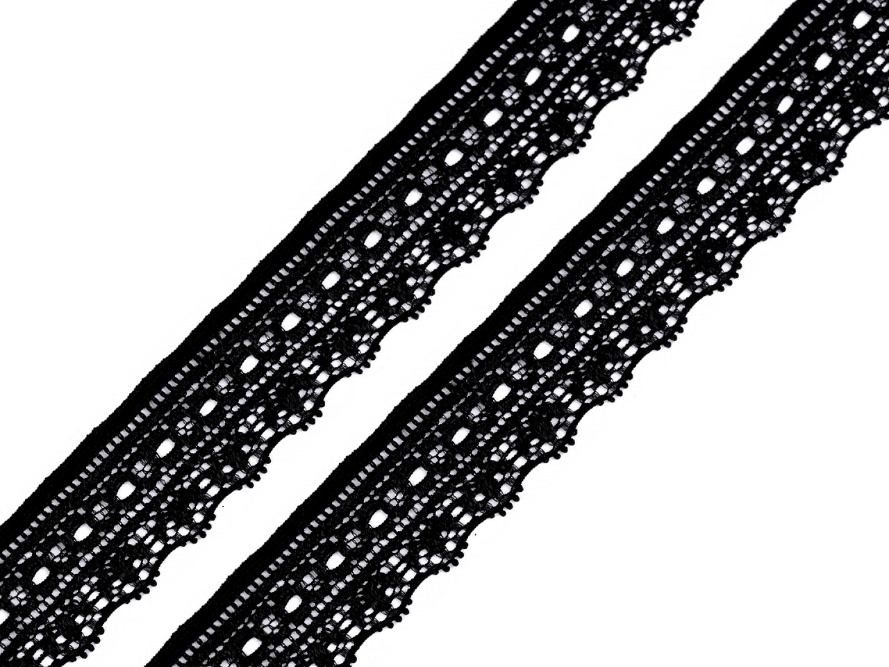Textillux.sk - produkt Elastická čipka šírka 25 mm - 2 čierna
