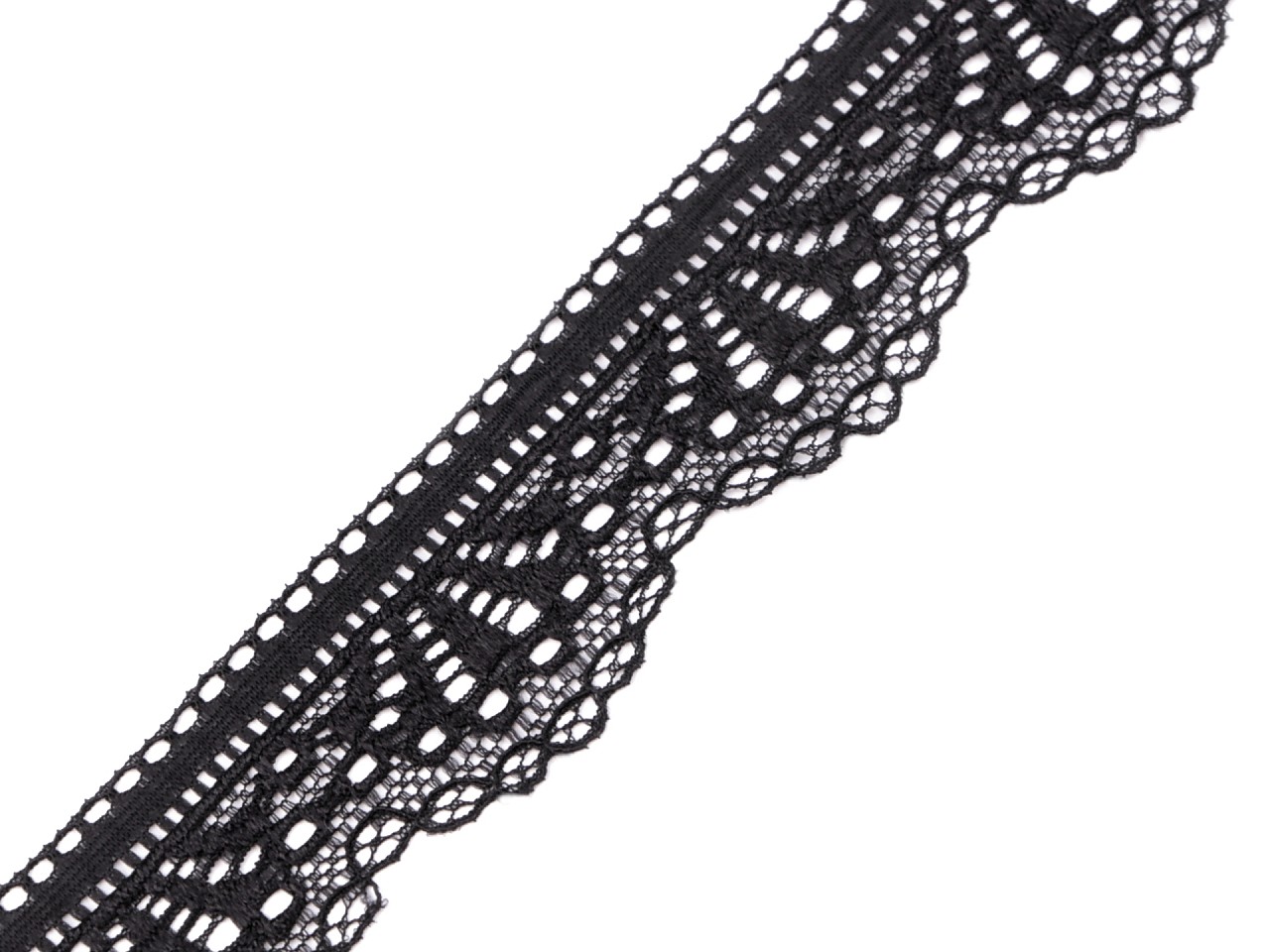 Textillux.sk - produkt Elastická čipka šírka 30 mm - 2 čierna