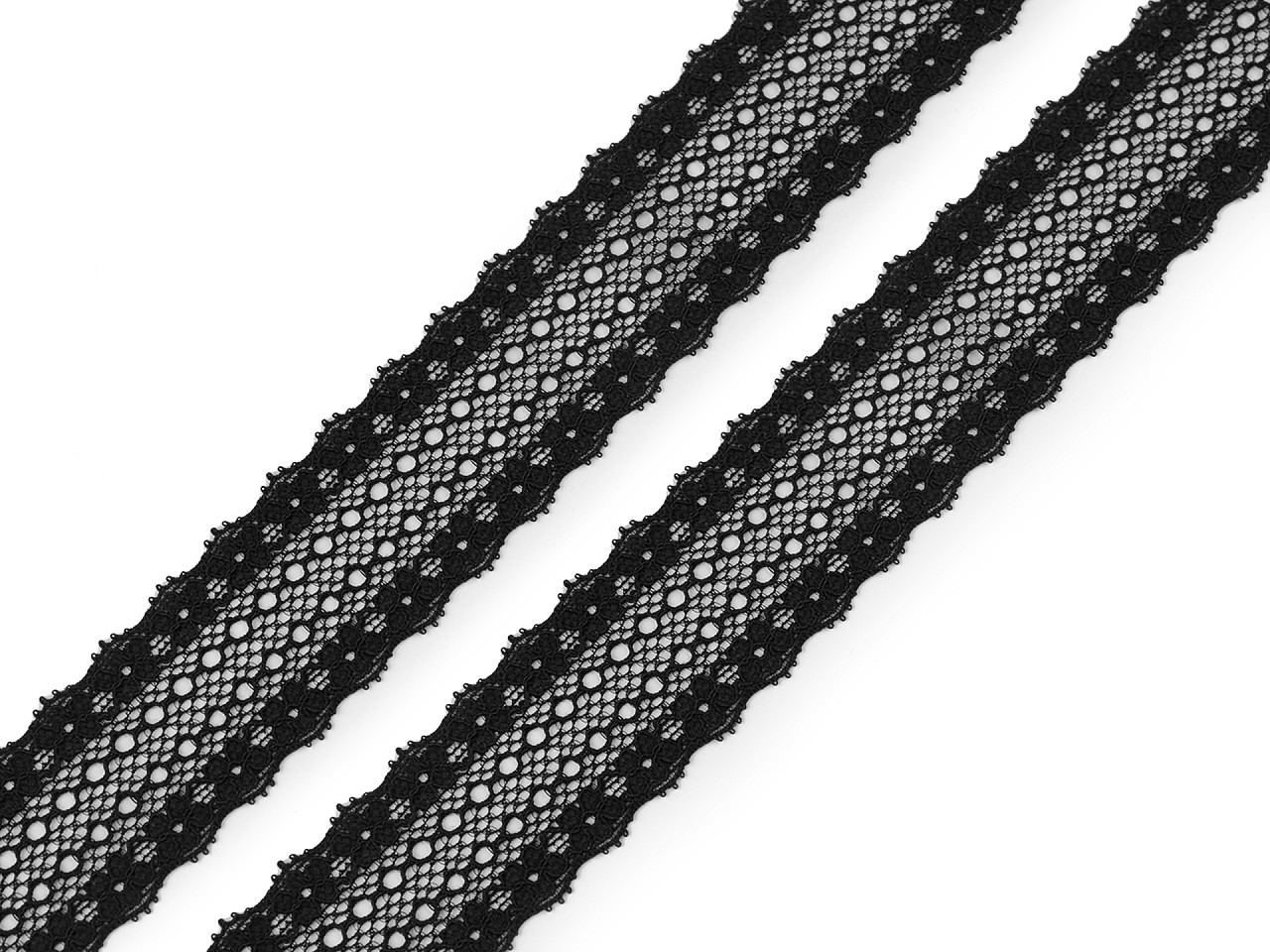 Textillux.sk - produkt Elastická čipka / vsadka šírka 25 mm - 2 čierna