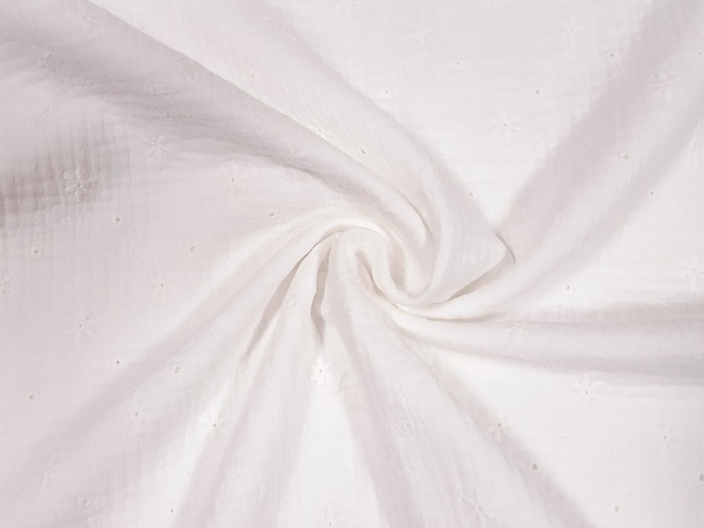 Textillux.sk - produkt Gázovina vyšívaná s kvietkom 150 cm