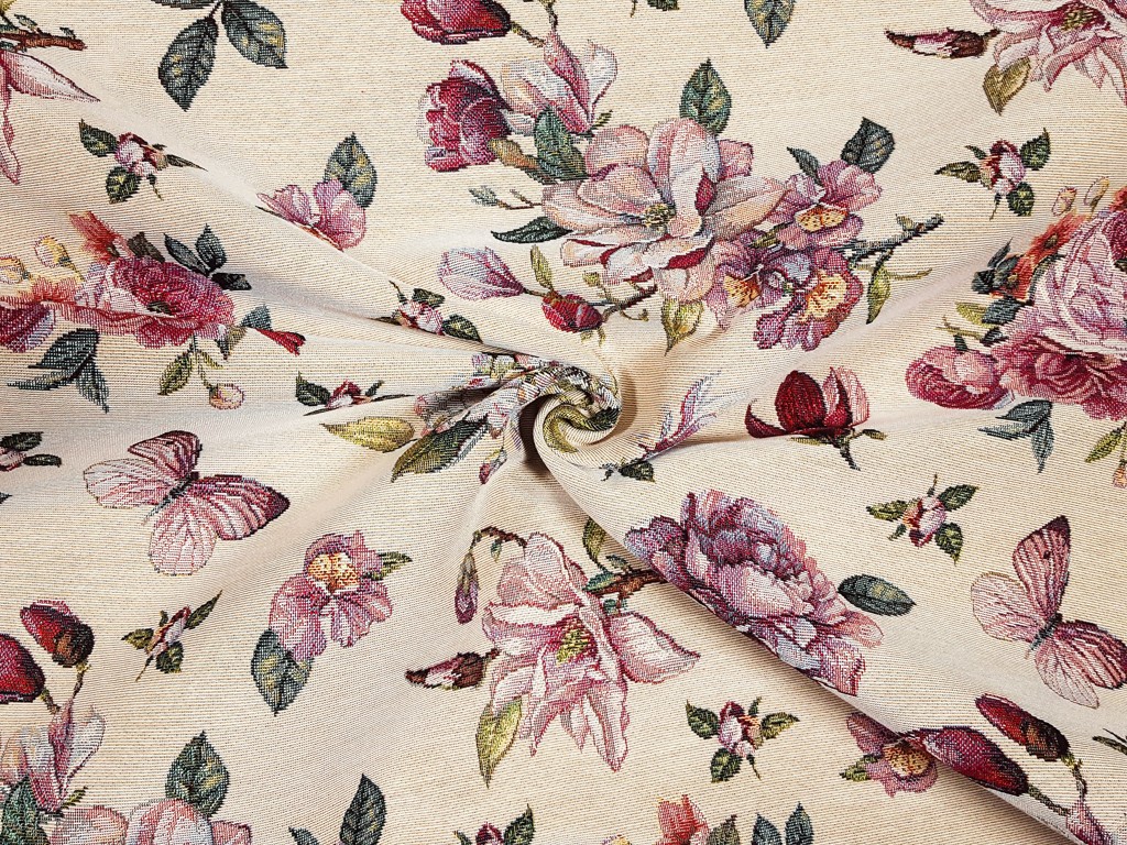 Textillux.sk - produkt Gobelínová látka lúka fialových kvetov 140 cm