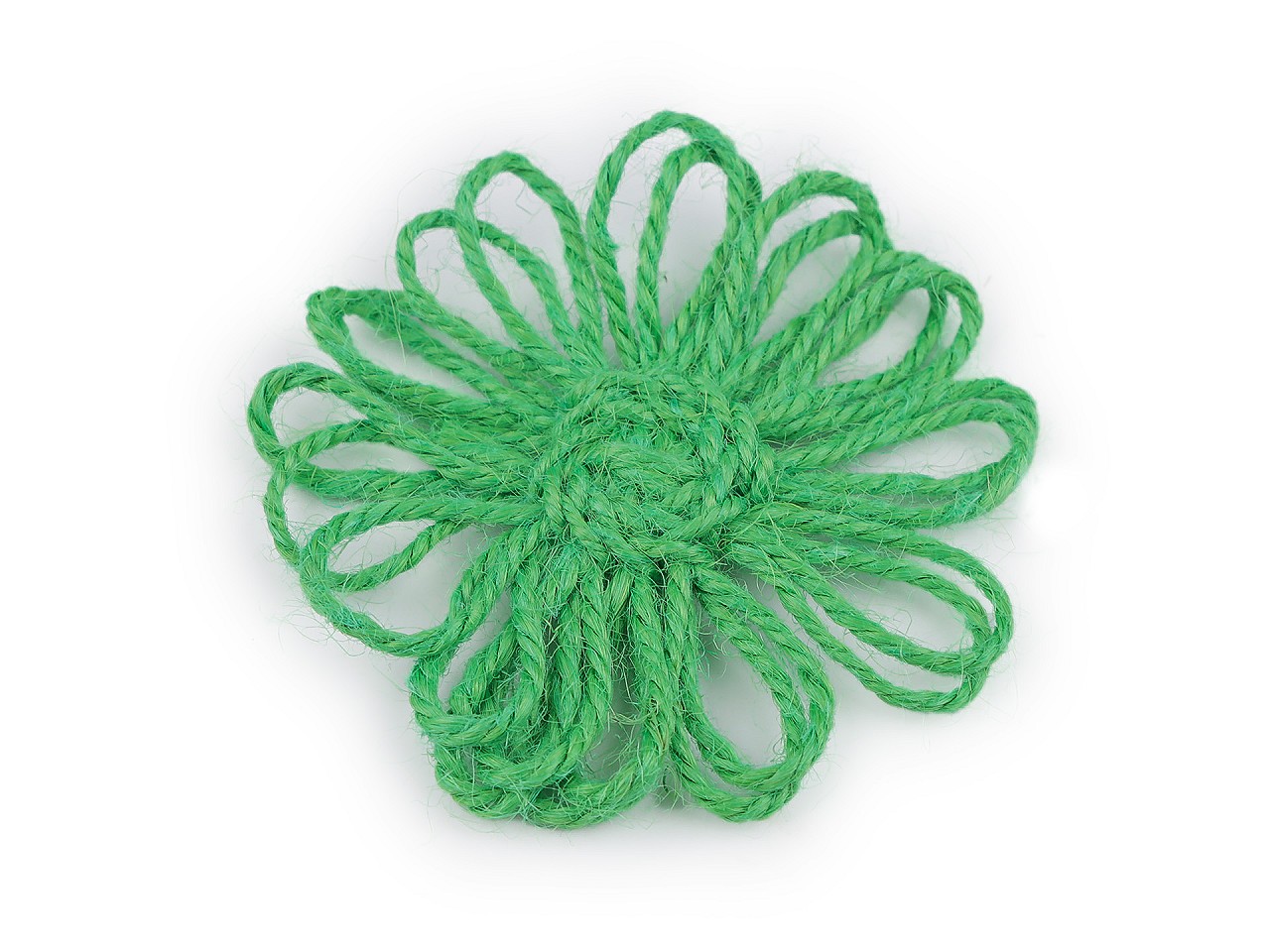 Textillux.sk - produkt Jutový kvet Ø75 mm - 2 zelená
