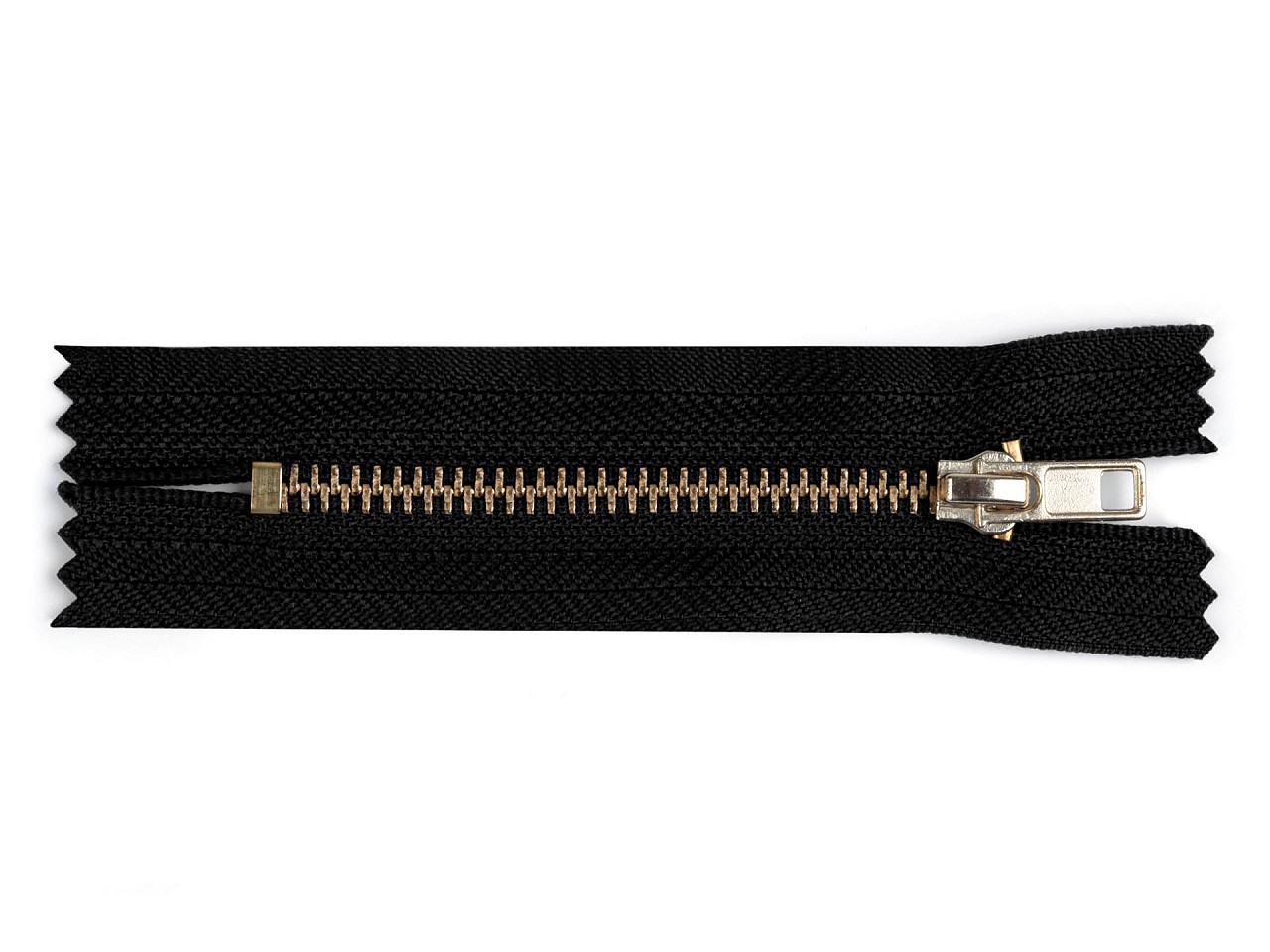 Textillux.sk - produkt Kovový / mosadzný zips šírka 4 mm dĺžka 8 cm - 322 čierna