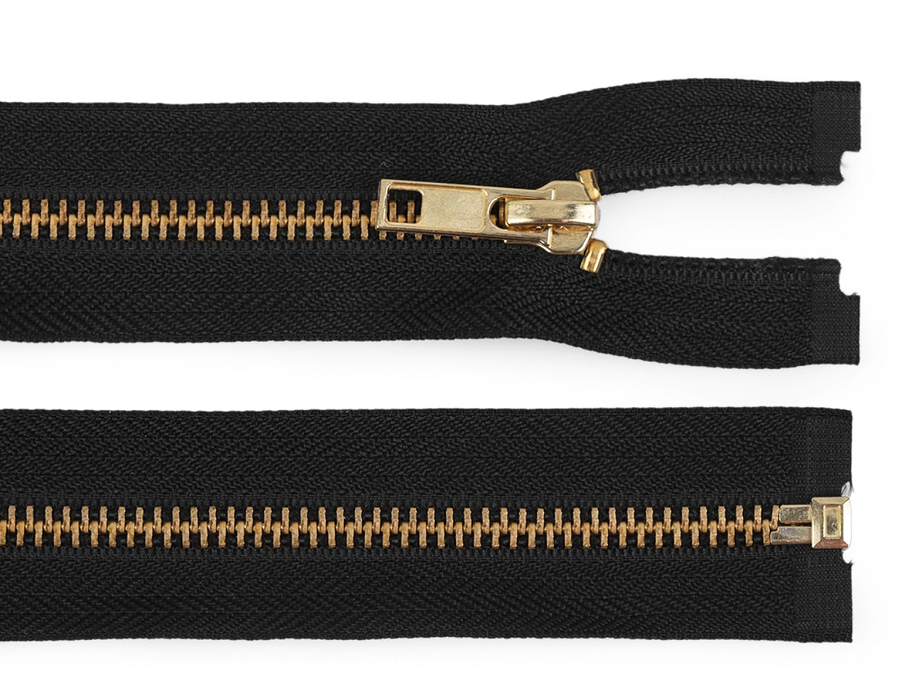 Textillux.sk - produkt Kovový / mosadzný zips šírka 6 mm dĺžka 90 cm - 322 čierna