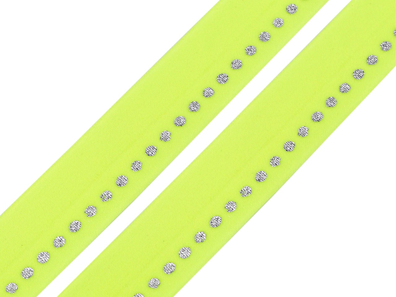 Textillux.sk - produkt Lemovacia guma polená s metalickými bodkami šírka 22 mm