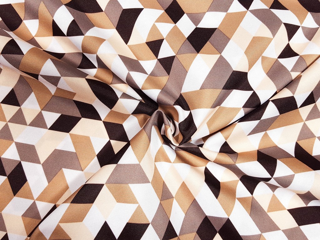Textillux.sk - produkt Nepremokavá látka hnedé trojuholníky - plastex, goratex 160 cm