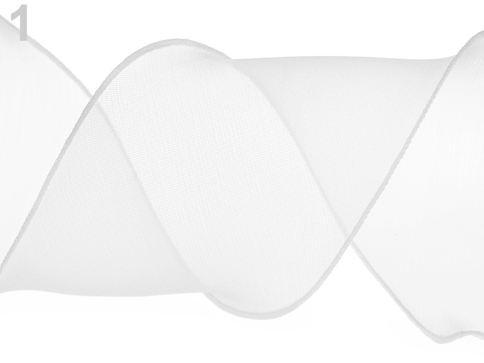 Textillux.sk - produkt Organzová stuha s perleťovým leskom šírka 80 mm