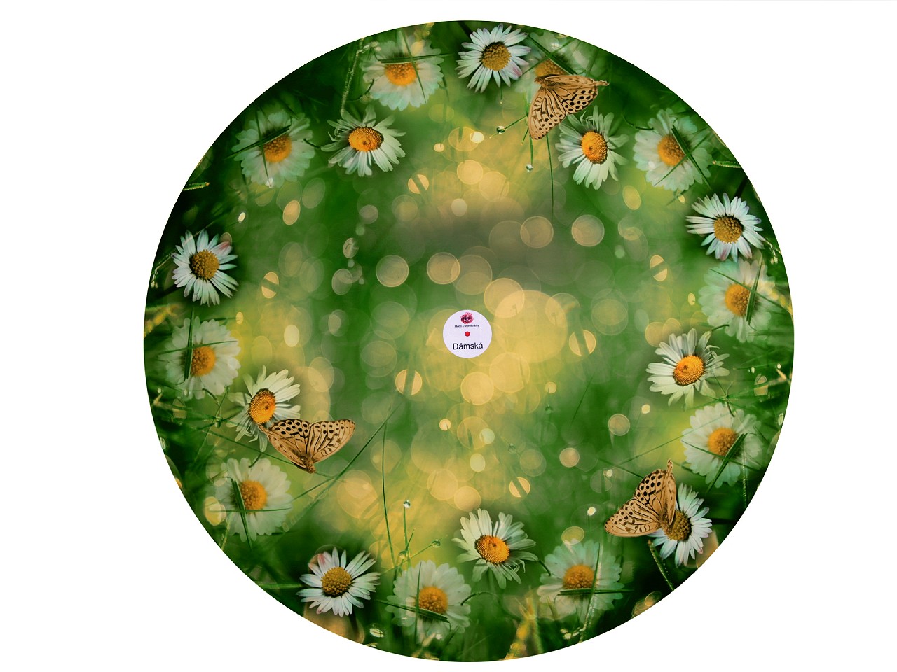 Textillux.sk - produkt Panel na dámsku kolesovú sukňu - 9 zelená kvety