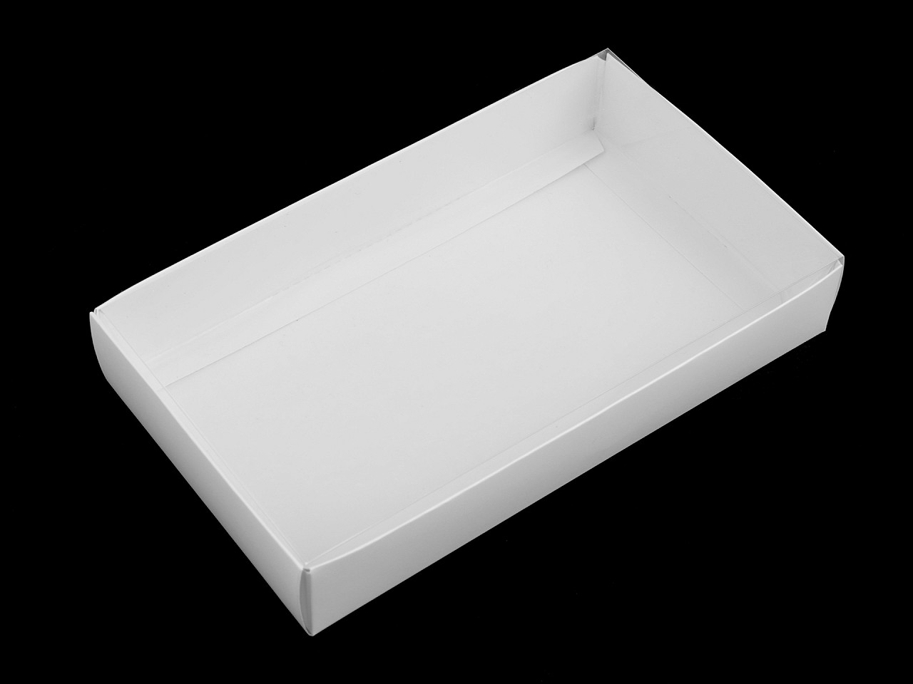 Textillux.sk - produkt Papierová krabica s priehľadným vekom - biela