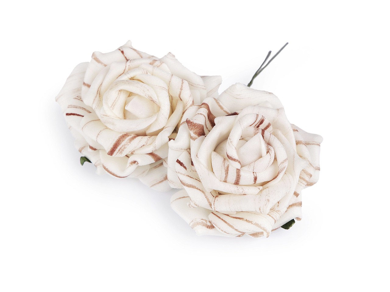 Textillux.sk - produkt Penová ruža na drôtiku Ø6 cm