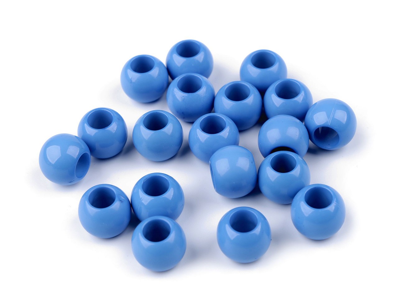 Textillux.sk - produkt Plastové korálky s veľkým prievlakom / plavkové 11x14 mm - 9 modrá