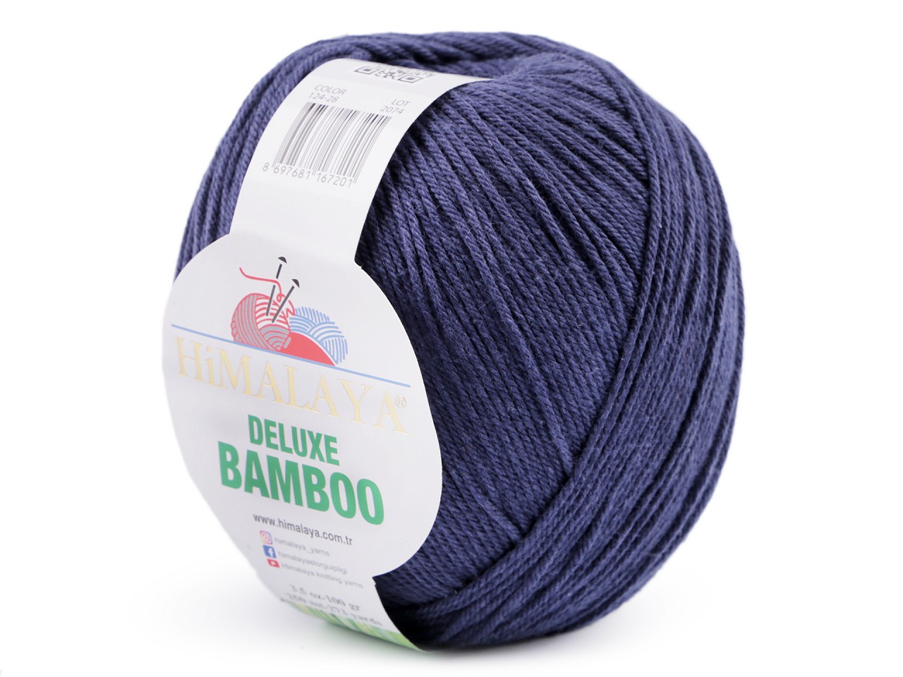 Textillux.sk - produkt Pletacia priadza Deluxe Bamboo 100 g - 10 (28) modrá tmavá