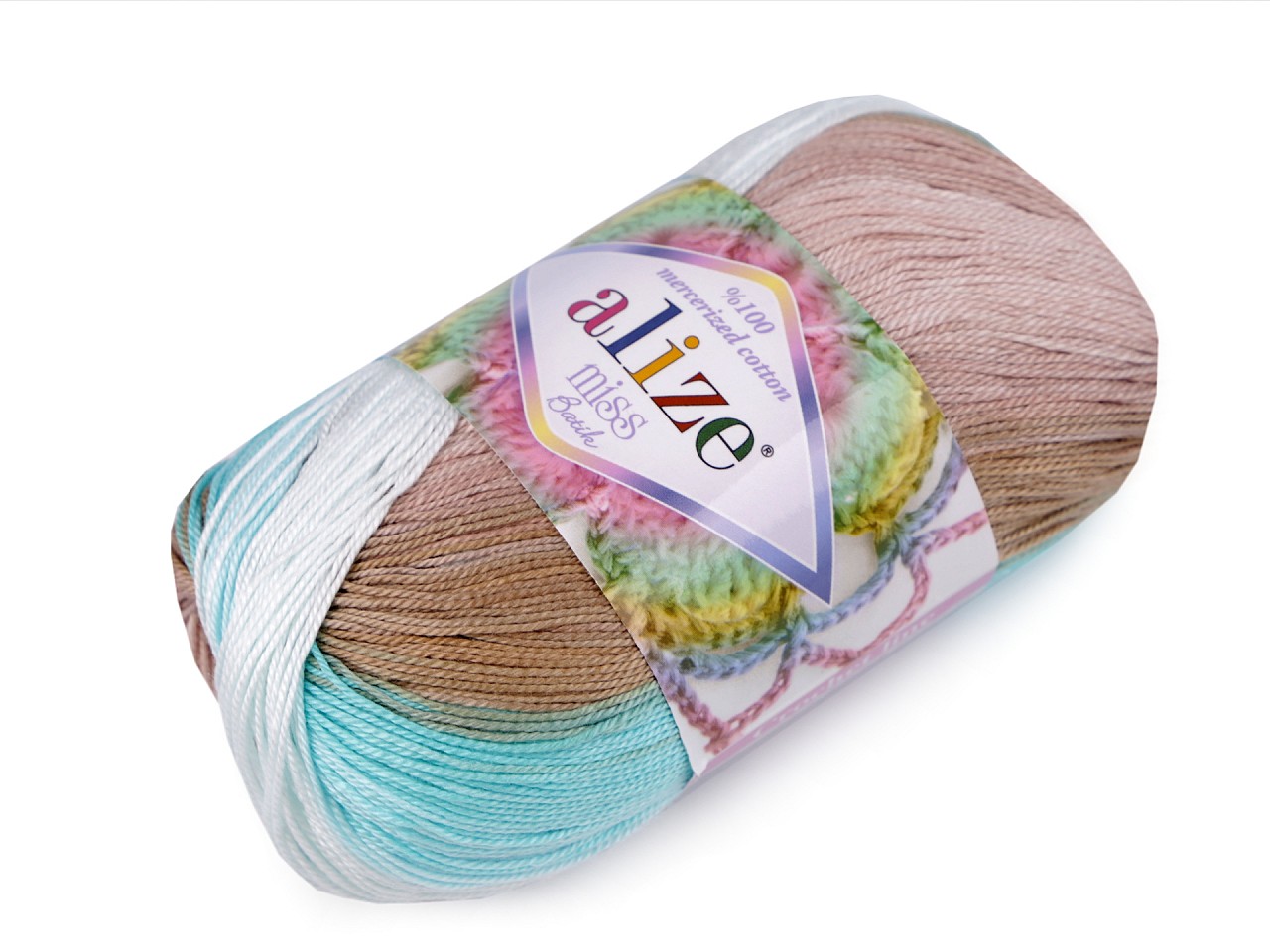 Textillux.sk - produkt Pletacia priadza Miss Batik 50 g - 11 (3675) tyrkysová béžová