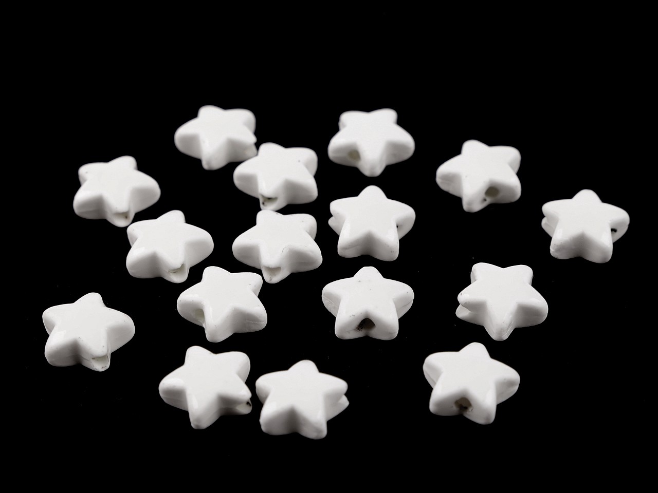 Textillux.sk - produkt Porcelánové korálky hviezdy Ø15 mm
