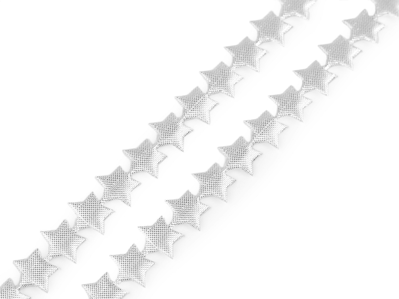 Textillux.sk - produkt Saténový prámik šírka 15 mm hviezda metalická vianočná - 1 strieborná