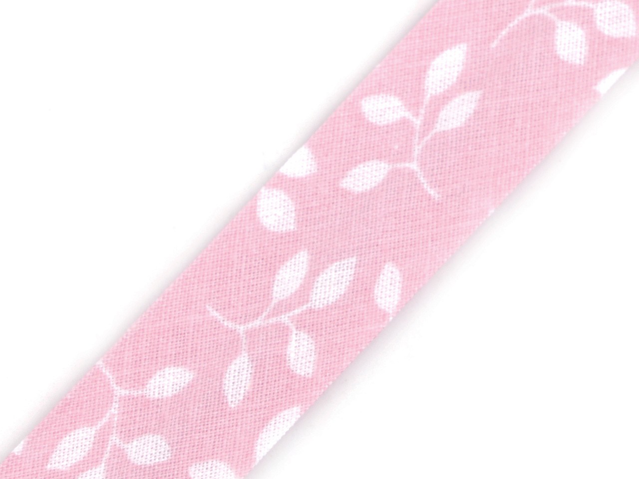 Textillux.sk - produkt Šikmý prúžok bavlnený s kvetmi šírka 20 mm zažehlený - 860249/6 ružová sv.