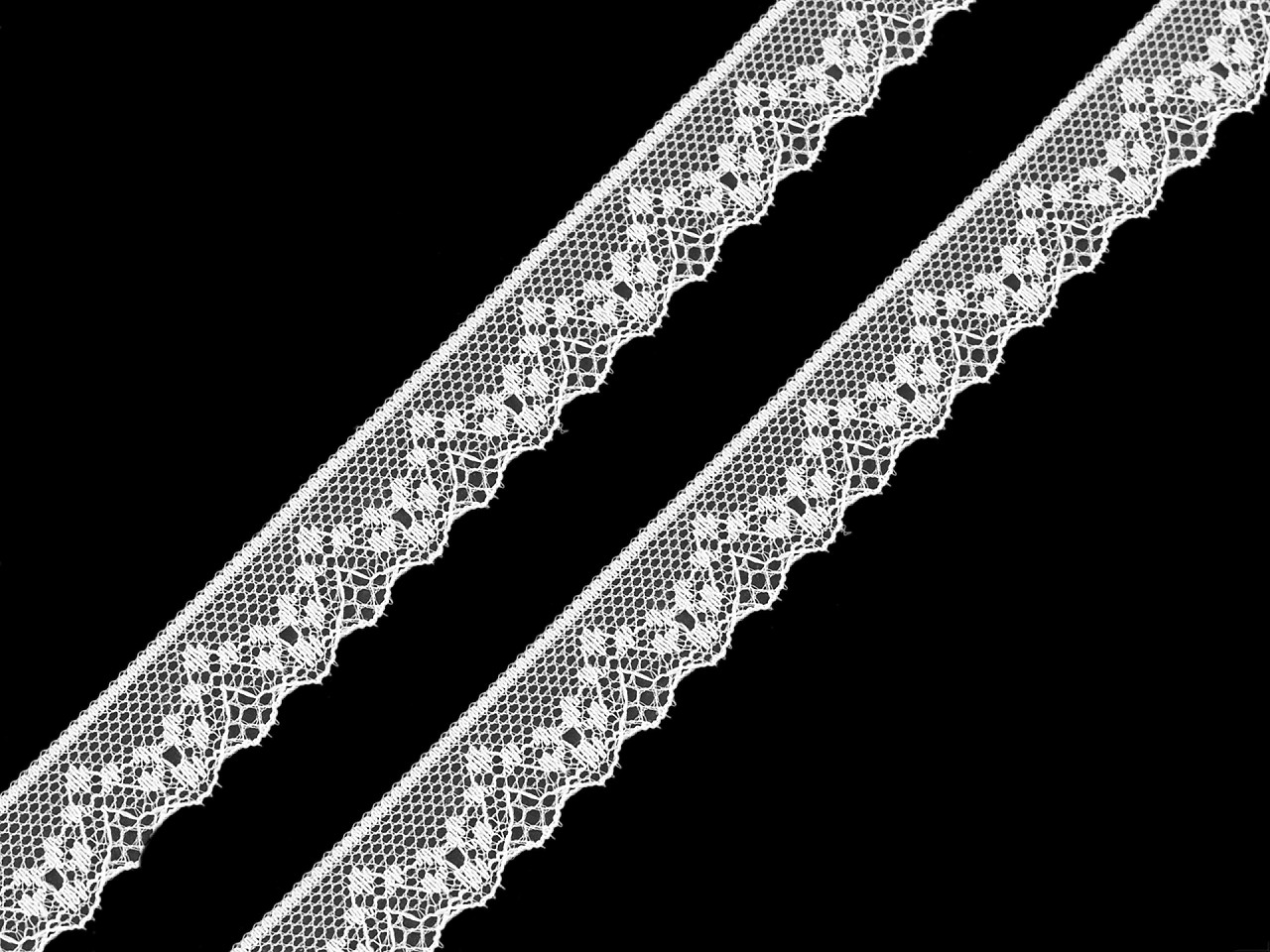 Textillux.sk - produkt Silónová čipka šírka 16 mm - biela