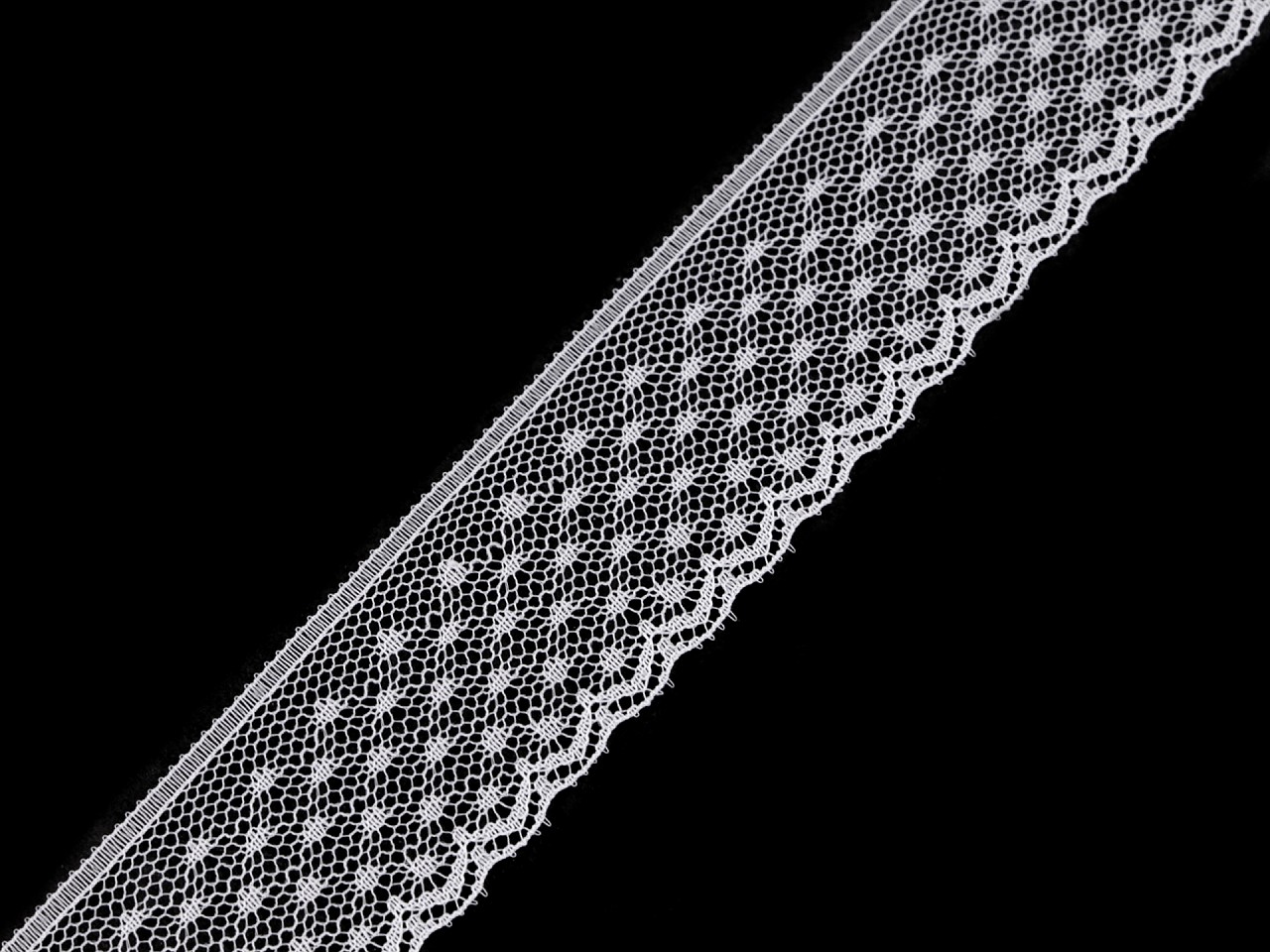 Textillux.sk - produkt Silónová čipka šírka 33 mm - biela