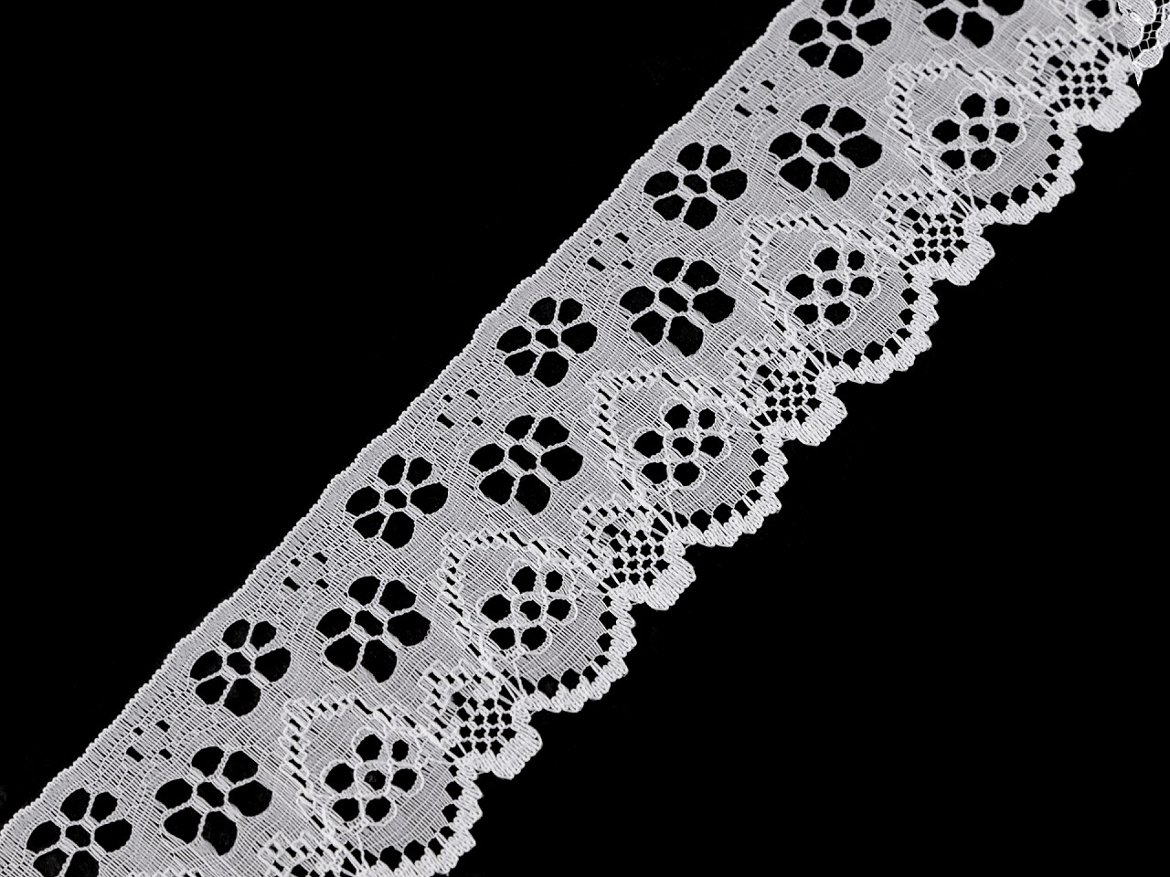 Textillux.sk - produkt Silónová čipka šírka 45 mm - biela