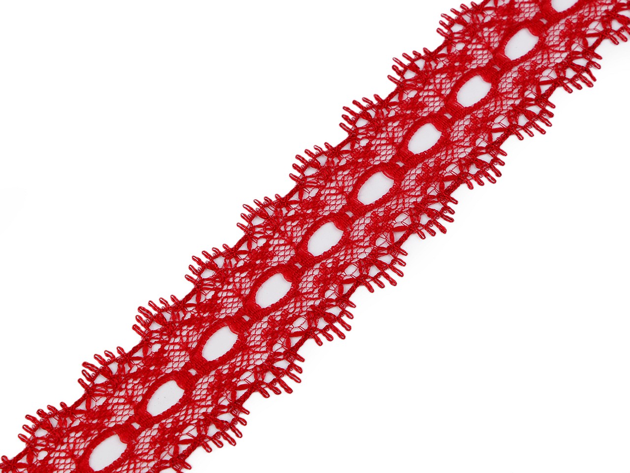 Textillux.sk - produkt Silónová čipka / vsadka šírka 30 mm - 2 červená