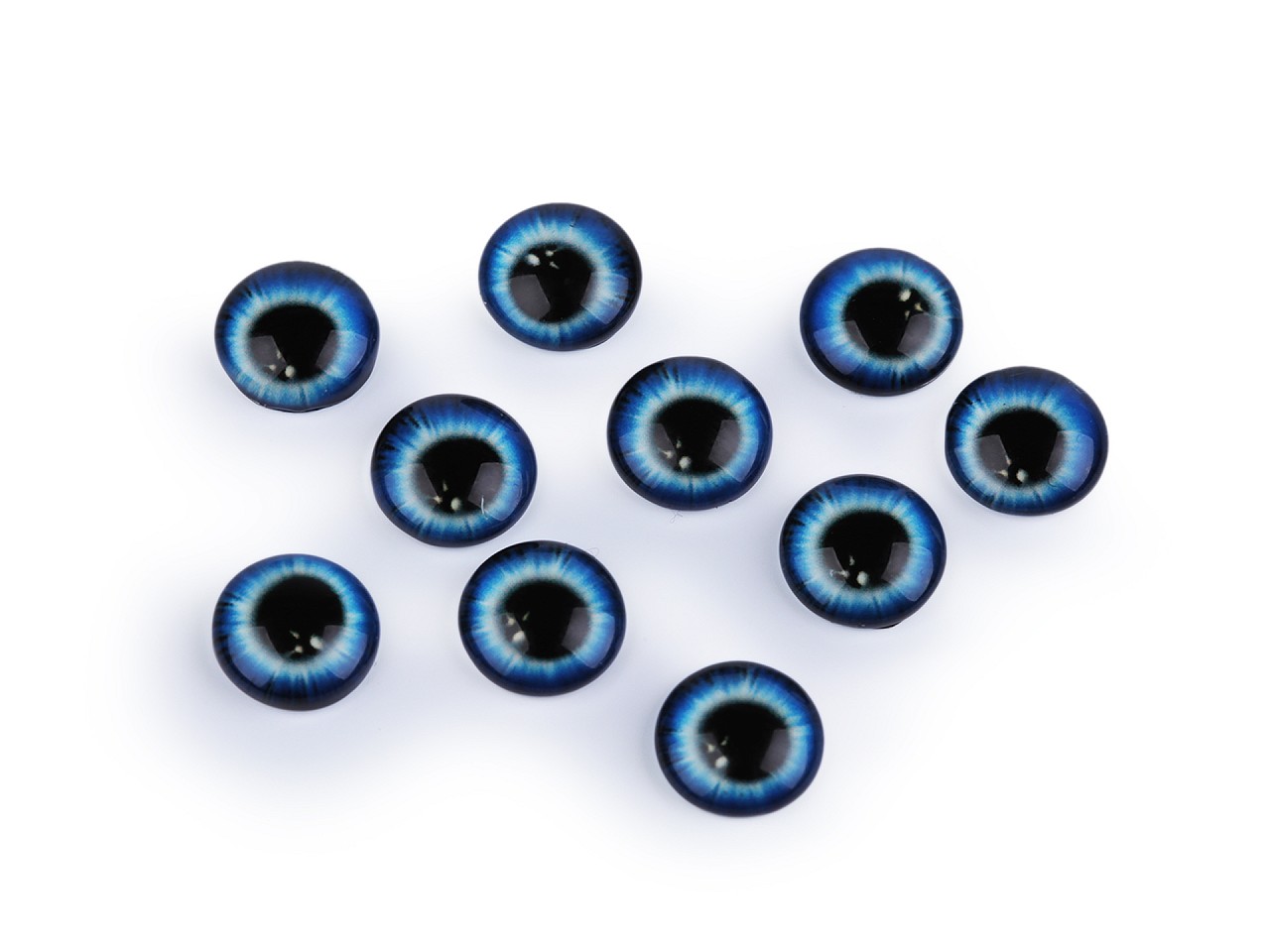 Textillux.sk - produkt Sklenené oči na nalepenie Ø10 a 12 mm - 2 (10 mm) modrá