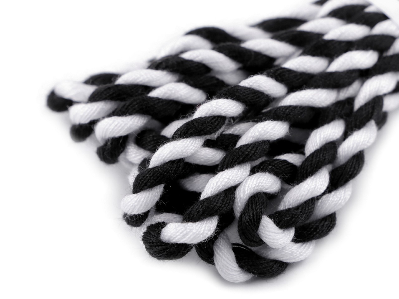 Textillux.sk - produkt Šnúra krútená Ø5 mm - 2 čierna biela