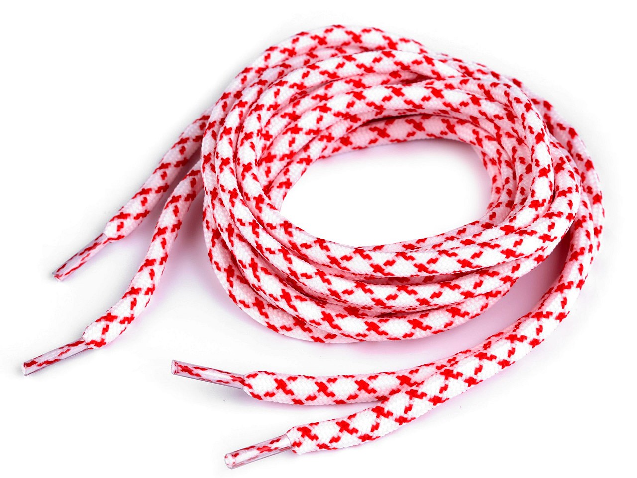 Textillux.sk - produkt Šnúrky do topánok, tenisiek, mikín dĺžka 130 cm - 2 biela červená