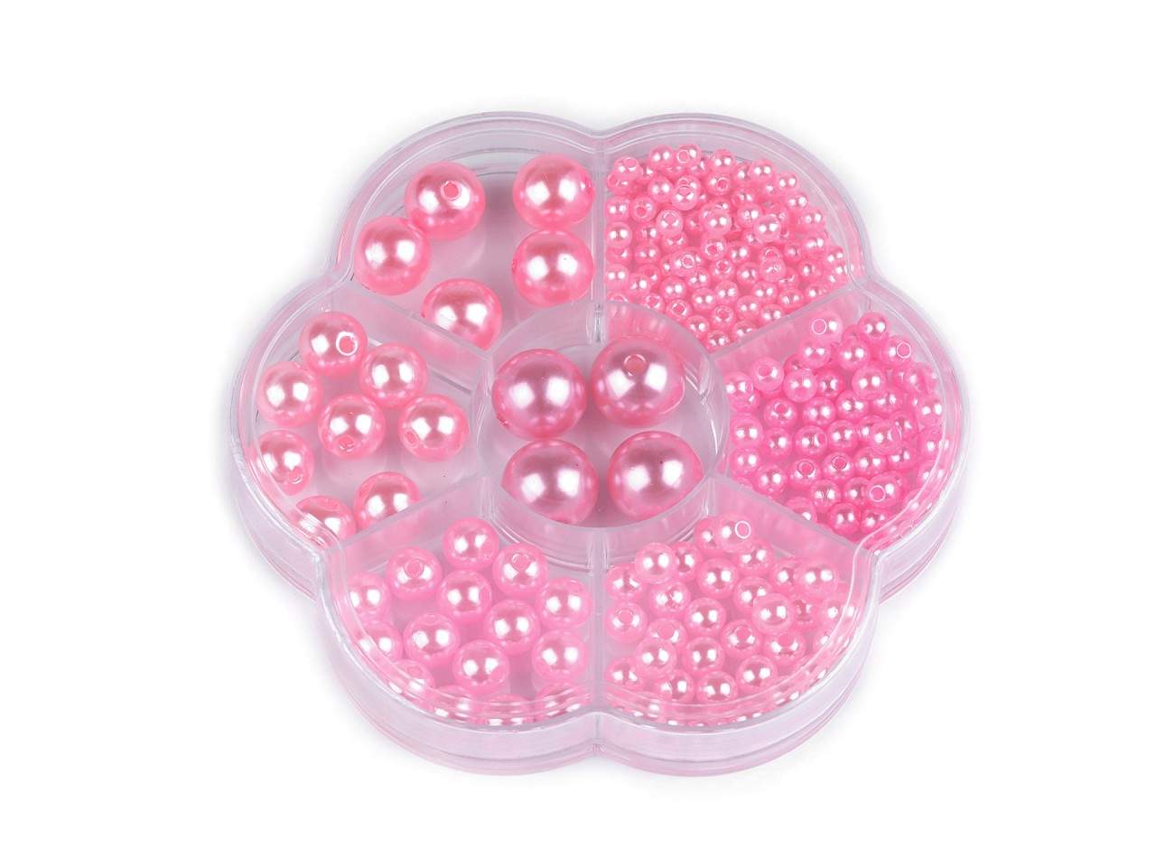 Textillux.sk - produkt Súprava plastových voskových korálikov v boxe - 4 ružová svetlá