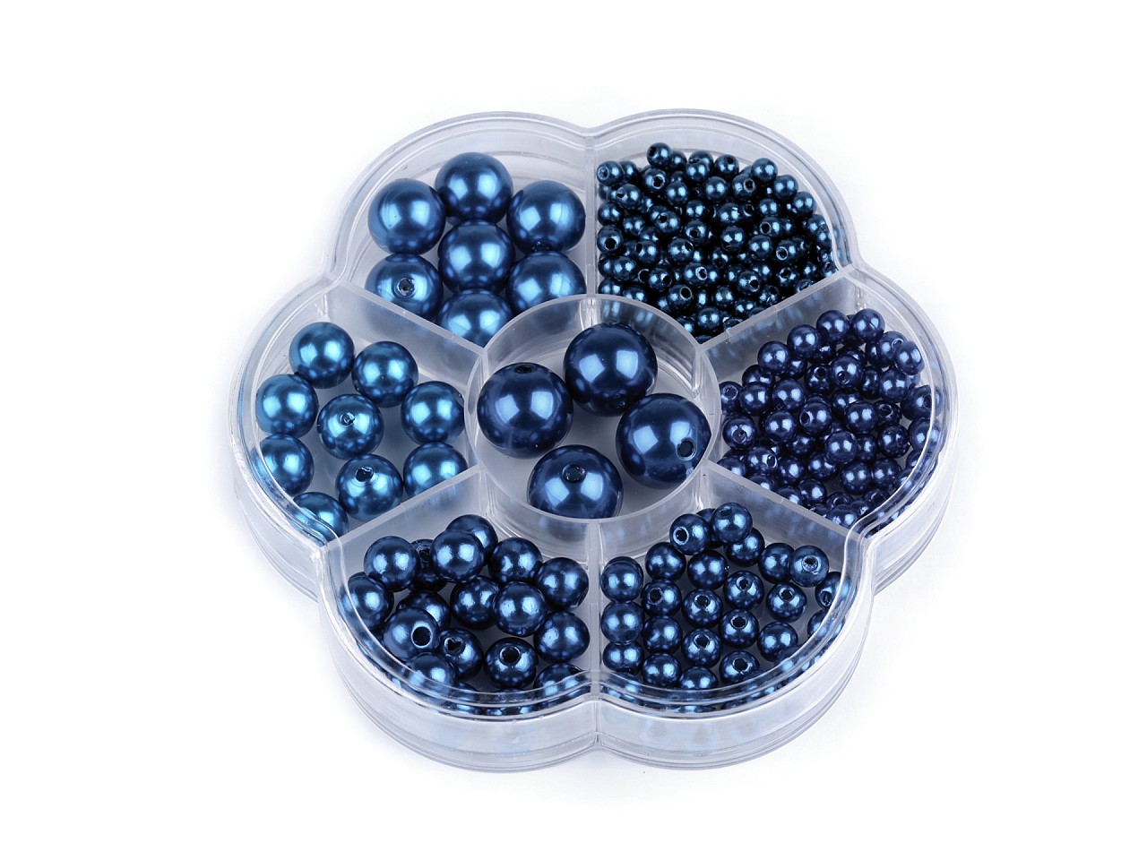 Textillux.sk - produkt Súprava plastových voskových korálikov v boxe - 8 modrá
